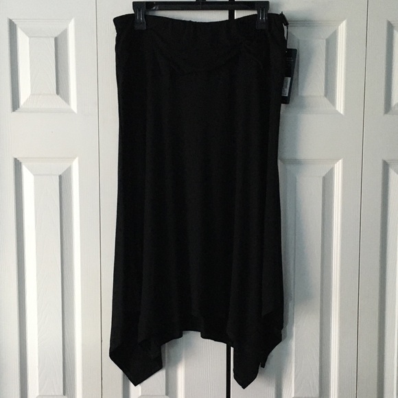 Daisy Fuentes Black Handkerchief Skirt size 1X - Picture 1 of 8